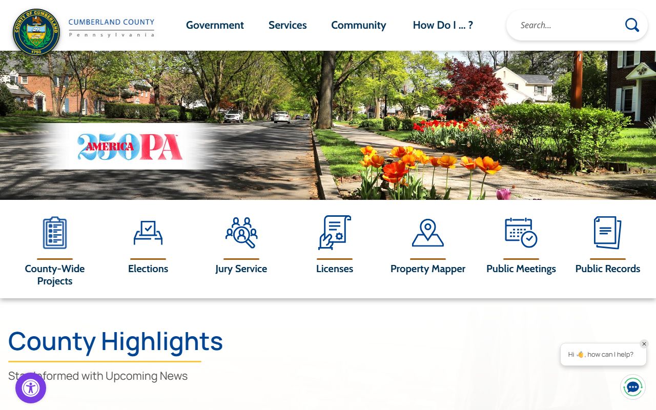 Cumberland County bench warrants government office