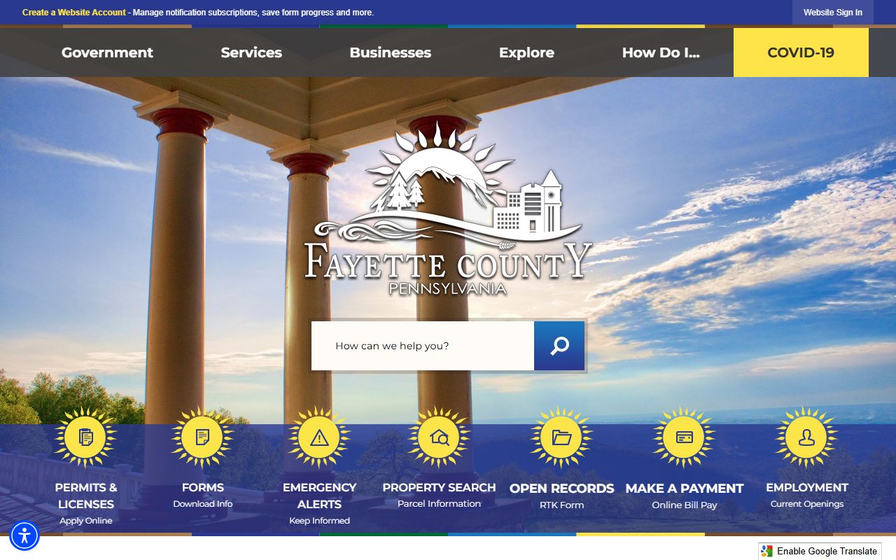 Fayette County bench warrants government website