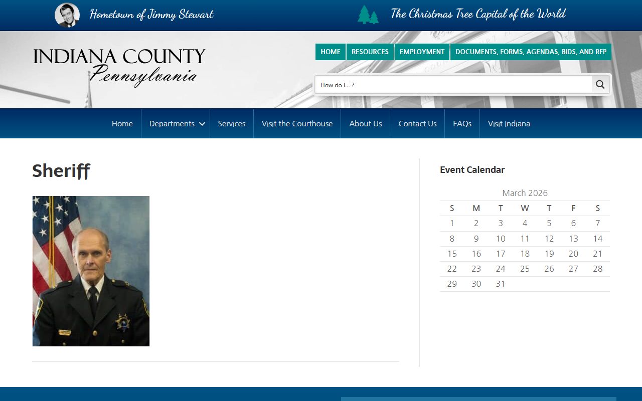 Indiana County Sheriff's Office bench warrant services