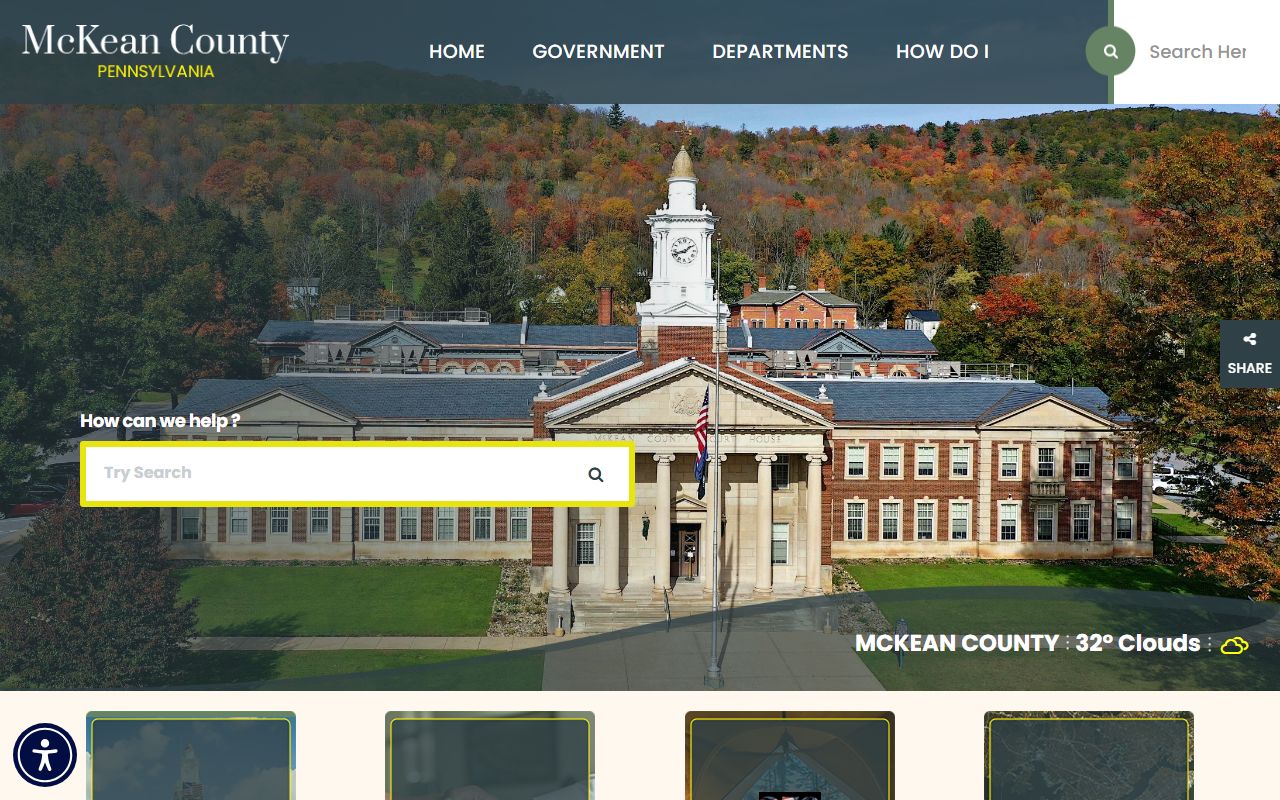 McKean County government portal for bench warrants information