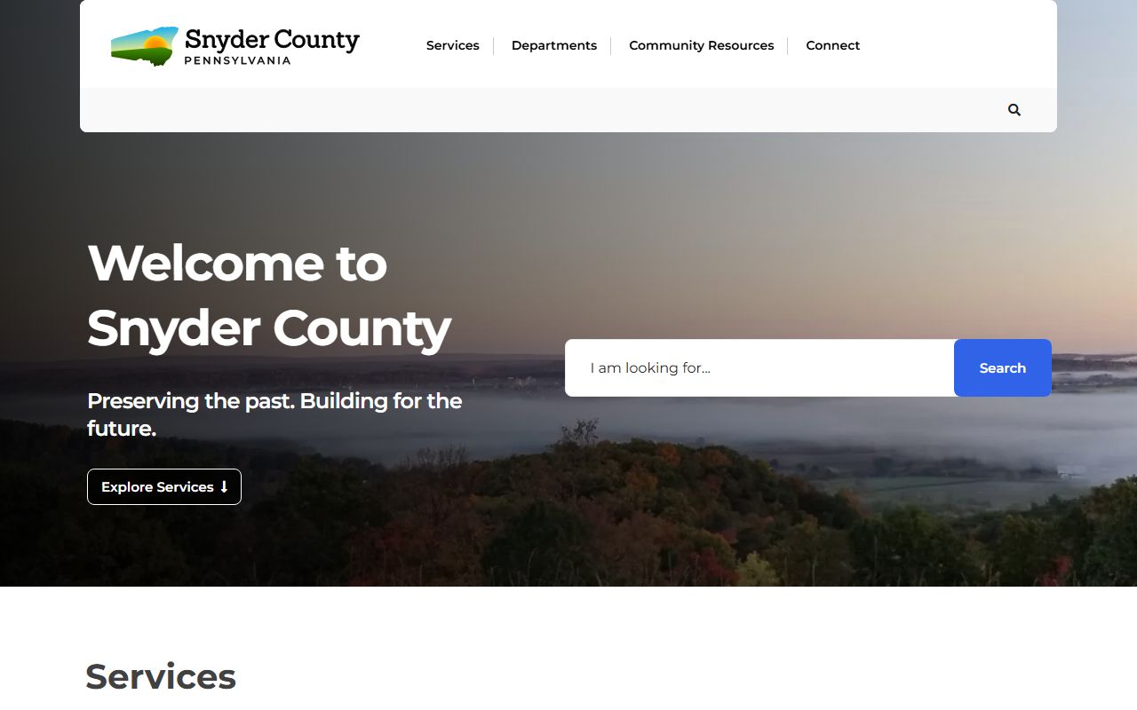 Snyder County bench warrants government website with court and sheriff links